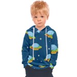 Seamless Pattern Ufo With Star Space Galaxy Background Kids  Overhead Hoodie