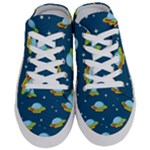 Seamless Pattern Ufo With Star Space Galaxy Background Half Slippers