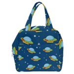 Seamless Pattern Ufo With Star Space Galaxy Background Boxy Hand Bag