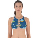 Seamless Pattern Ufo With Star Space Galaxy Background Perfectly Cut Out Bikini Top