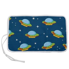 Seamless Pattern Ufo With Star Space Galaxy Background Pen Storage Case (s) by Wegoenart