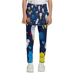 Big Set Cute Astronaut Space Planet Star Alien Rockets Ufo Constellation Satellite Moon Kids  Skirted Pants by Wegoenart