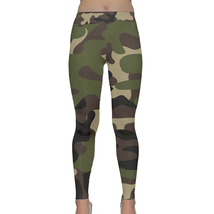 Texture-military-camouflage-repeats-seamless-army-green-hunting Classic Yoga Leggings