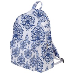 Blue And White Ornament Damask Vintage The Plain Backpack by ConteMonfrey
