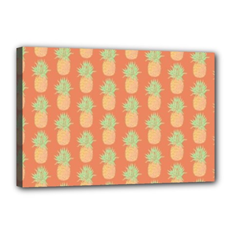 Pineapple Orange Pastel Canvas 18  X 12  (stretched) by ConteMonfrey