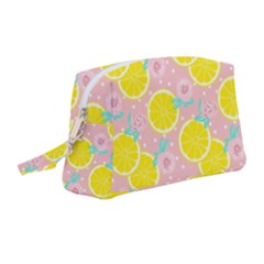 Pink Lemons Wristlet Pouch Bag (medium) by ConteMonfrey