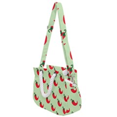 Small Mini Peppers Green Rope Handles Shoulder Strap Bag by ConteMonfrey