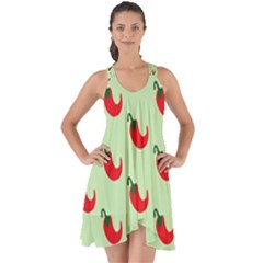 Small Mini Peppers Green Show Some Back Chiffon Dress by ConteMonfrey