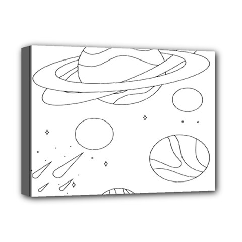 The Cuteness Of Saturn Deluxe Canvas 16  X 12  (stretched)  by ConteMonfrey