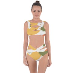 Multi Color Pattern Bandaged Up Bikini Set  by designsbymallika