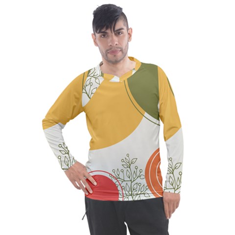 Multi Color Pattern Men s Pique Long Sleeve Tee by designsbymallika