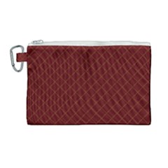 Diagonal Dark Red Small Plaids Geometric  Canvas Cosmetic Bag (large) by ConteMonfrey