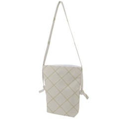 Discreet Cream Plaids Folding Shoulder Bag by ConteMonfrey