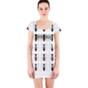 Ants Insect Pattern Cartoon Ant Animal Short Sleeve Bodycon Dress View1