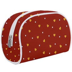 Red Yellow Love Heart Valentine Make Up Case (large) by Ravend