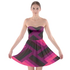 Background Pattern Texture Design Strapless Bra Top Dress