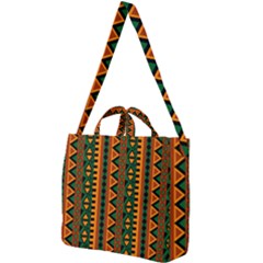 African Pattern Texture Square Shoulder Tote Bag