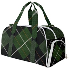 Modern Green Plaid Burner Gym Duffel Bag by ConteMonfrey