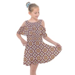 Portuguese Wall Kids  Shoulder Cutout Chiffon Dress by ConteMonfrey