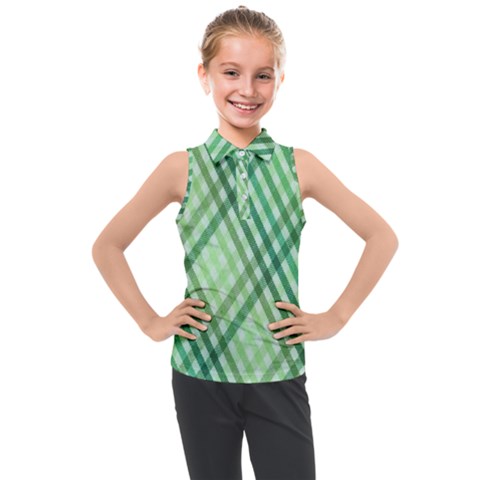 Menta Plaids Kids  Sleeveless Polo Tee by ConteMonfrey