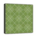 Discreet Green Tea Plaids Mini Canvas 8  x 8  (Stretched)