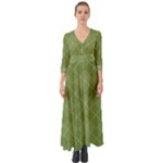 Discreet Green Tea Plaids Button Up Boho Maxi Dress