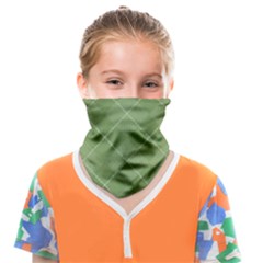 Discreet Green Tea Plaids Face Covering Bandana (kids) by ConteMonfrey