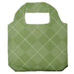 Discreet Green Tea Plaids Premium Foldable Grocery Recycle Bag