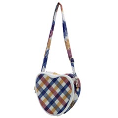 Hot Colors Plaid  Heart Shoulder Bag by ConteMonfrey