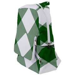 Green And White Diagonal Plaids Travelers  Backpack by ConteMonfrey