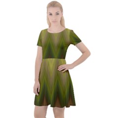 Zig Zag Chevron Classic Pattern Cap Sleeve Velour Dress  by Celenk