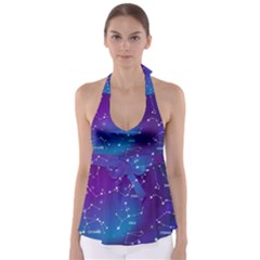 Realistic Night Sky With Constellation Babydoll Tankini Top by Wegoenart