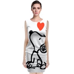 Snoopy Love Classic Sleeveless Midi Dress by Jancukart