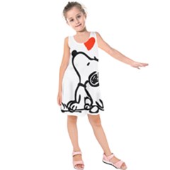 Snoopy Love Kids  Sleeveless Dress