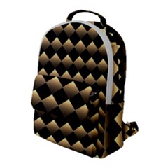 Golden Chess Board Background Flap Pocket Backpack (large) by Wegoenart