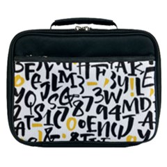 Letters Pattern Lunch Bag by Wegoenart