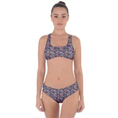 Paisley Pattern Criss Cross Bikini Set by designsbymallika