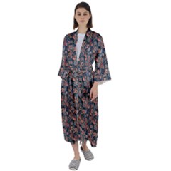 Paisley Pattern Maxi Satin Kimono by designsbymallika