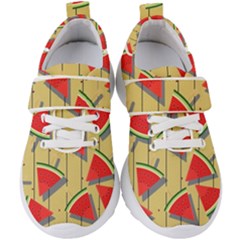 Pastel Watermelon Popsicle Kids  Velcro Strap Shoes by ConteMonfrey