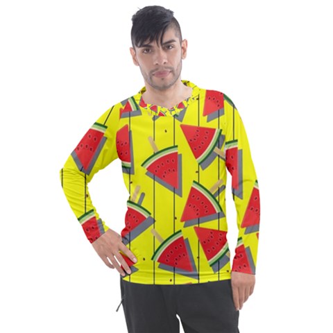 Yellow Watermelon Popsicle  Men s Pique Long Sleeve Tee by ConteMonfrey