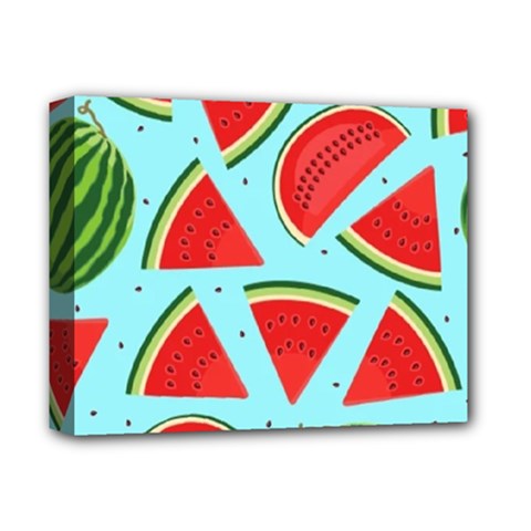 Blue Watermelon Deluxe Canvas 14  X 11  (stretched) by ConteMonfrey