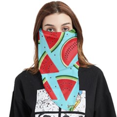 Blue Watermelon Face Covering Bandana (triangle) by ConteMonfrey