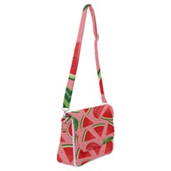 Red Watermelon  Shoulder Bag With Back Zipper by ConteMonfrey