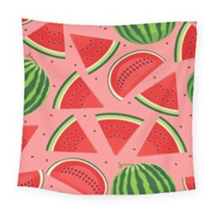 Red Watermelon  Square Tapestry (large) by ConteMonfrey