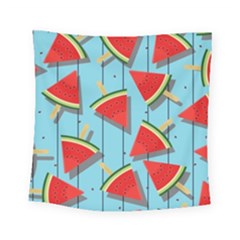 Blue Watermelon Popsicle  Square Tapestry (small) by ConteMonfrey