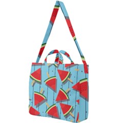 Blue Watermelon Popsicle  Square Shoulder Tote Bag by ConteMonfrey