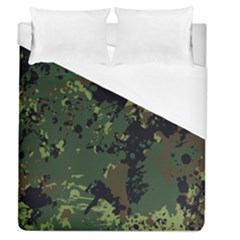 Military Background Grunge Duvet Cover (queen Size) by Wegoenart