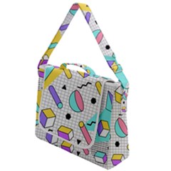 Tridimensional-pastel-shapes-background-memphis-style Box Up Messenger Bag