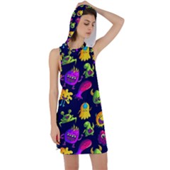 Space Patterns Racer Back Hoodie Dress by Wegoenart