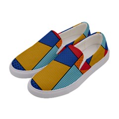 Dotted Colors Background Pop Art Style Vector Women s Canvas Slip Ons by Wegoenart